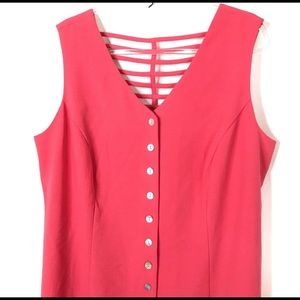 Coldwater Creek | Bright Pink Button Front Dress